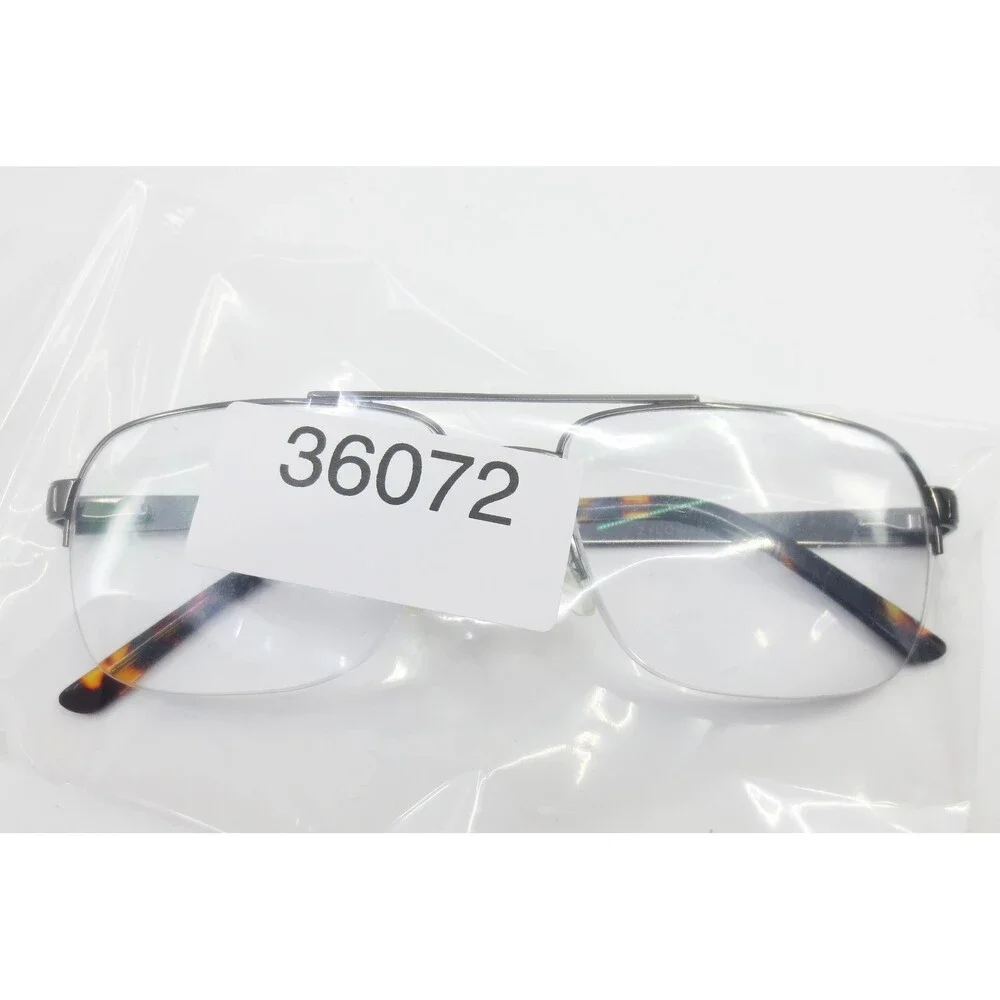 Stetson 296 Zyloware Gunmetal Semi Rimless Aviator Eyeglass Frames 55-18-145 058